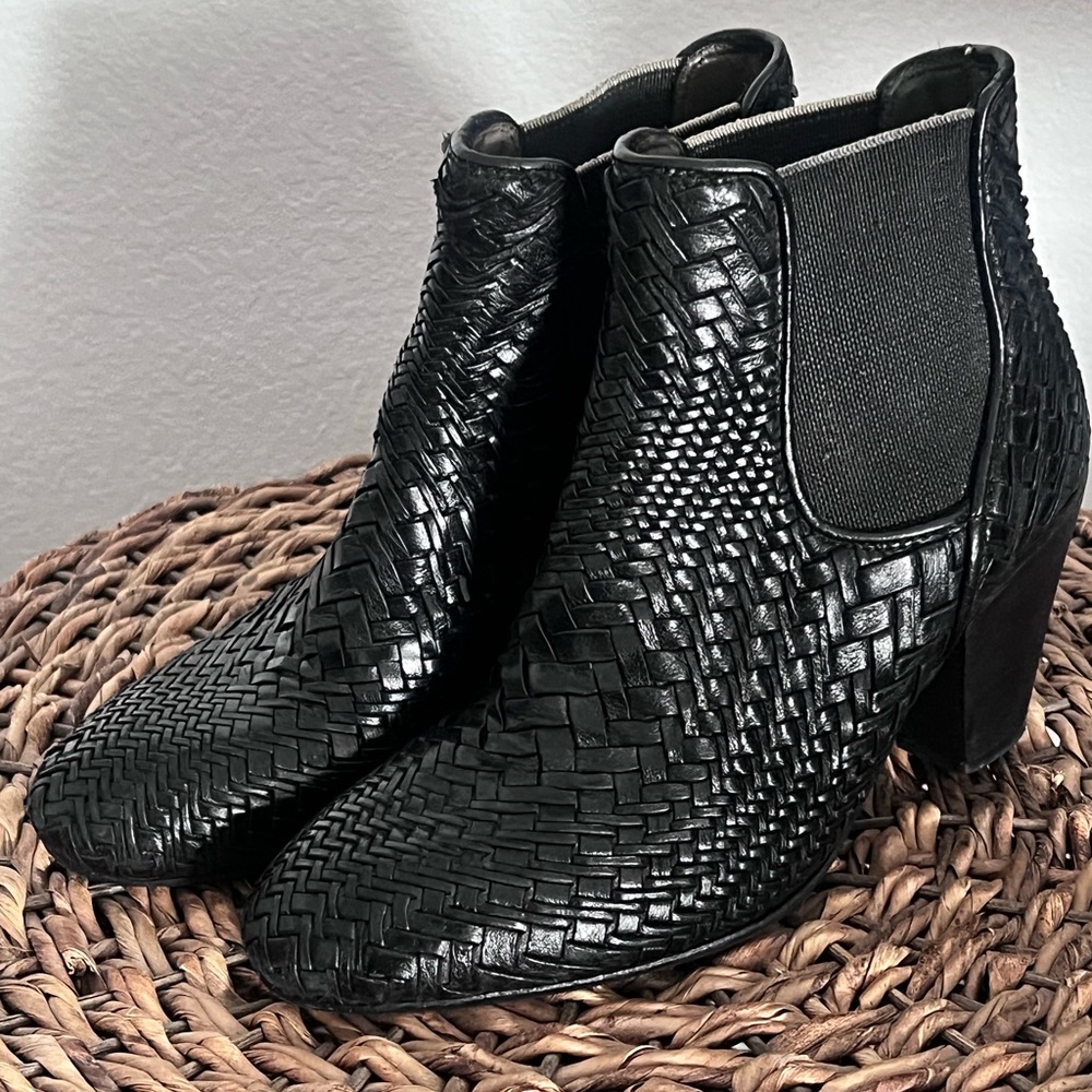 Jo Ghost Black Snakeskin Python Boots Booties
